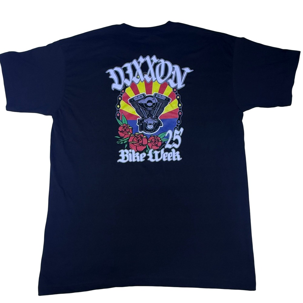 Dixxon 25 Bike Week Motorcycle Graphic Black T-Shirt Mens‎ XL - Picture 3 of 11